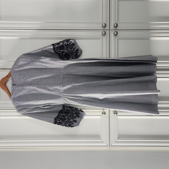 CALVIN KLEIN | $148 Striped Fit & Flare Midi Dress - Picture 4 of 6